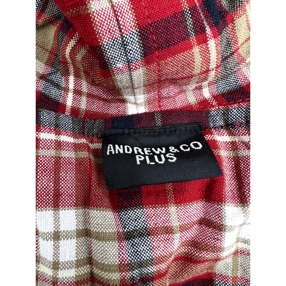 Women's Reversibles Hooded Red Plaid Zip Vest 3XL Sears New with Tags Old Stock - Picture 12 of 14